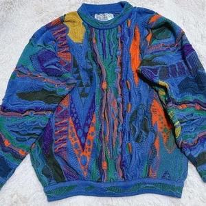 COOGI Australia Blues 3D Knit Cotton Sweater Multicolor Men's S Pullover - Picture 1 of 15