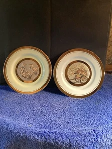 Vintage "Art Of Chokin" Japanische Teller Dekoteller Intarsien Goldrand Porc - Bild 1 von 9