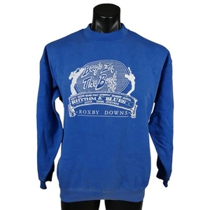 Vintage 90’s Fleece Pullover Mens Size L Blue Boogie in the Bush ‘98 Roxby Downs - Bild 1 von 14