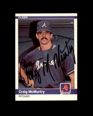 Craig McMurtry Hand Signed 1984 Fleer Atlanta Braves Autograph - Image 1 of 2
