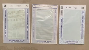 CALCOMANÍAS MICROESCALA 89-3, PS-87-3, PS-1-1/64 RR NÚMEROS ROMANOS/LETRAS Y RAYAS - Imagen 1 de 5