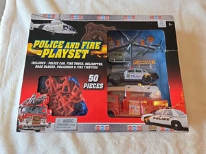 IMPERIAL BRAND POLICE AND FIRE PLAYSET FOR KIDS 50 PIECE - NEW IN BOX - Picture 1 of 6