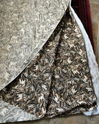 Unfinished Wolf Pattern Cotton Comfortor /Quilt 44" x 108" - Image 1 of 4