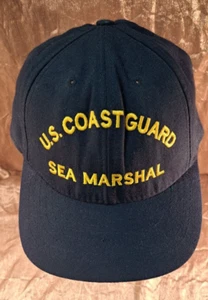 VINTAGE 2001 U.S. COAST GUARD "SEA MARSHAL" CAP HAT - EMBROIDERED LOGO SNAPBACK - Picture 1 of 8