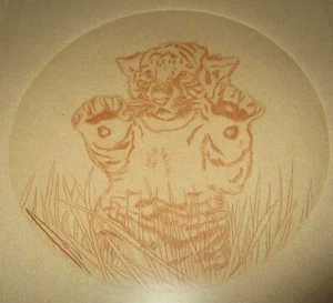 JUAN RICARDO *BABY TIGER* ETCHING EMBOSSED Signed and Numbered 2/100l RARE - Picture 1 of 6