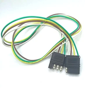 Enchufe de 4 hilos de remolque 36" pulgadas 4 pines extensión de cable plano conector macho y hembra - Imagen 1 de 4