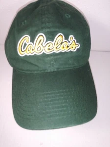 Cabelas Green Hunting Outdoor Fishing Sports Tuck Strap Classic Hat Cap - Picture 1 of 9