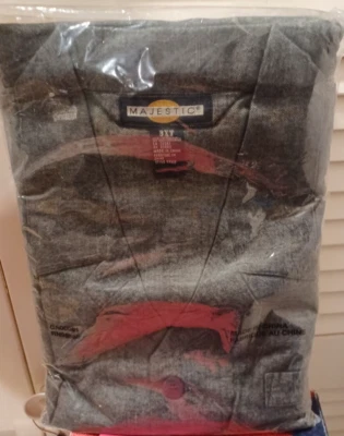 Majestuoso conjunto de pijamas de canal gris jaspeado, talla 3XT, parte superior e inferior, dormir, Foto 1 de 2