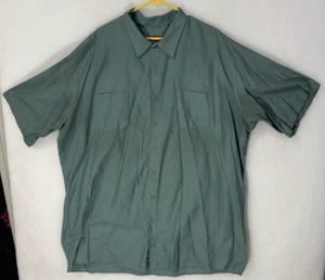 Red Kap Green Short Sleeve Work 4XL Shirt Button *READ* - Picture 1 of 6