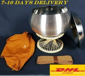 8" Bowl Thai Monk Buddhism Buddhist Food Alms Coated Accessory Holder Temple DHL - Picture 1 of 11