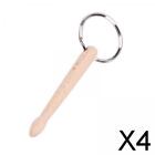 4x Drumstick Percussion Keychain Wood Portable For Thanksgiving Poison