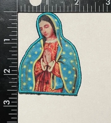 Virgin Mary Religious Symbol Iron On Clothing, Jacket, Or Art Patch - Image 1 of 2
