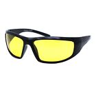 TAC Polarized Yellow Lens Sunglasses Wrap Around Oval Rectangle Biker UV 400