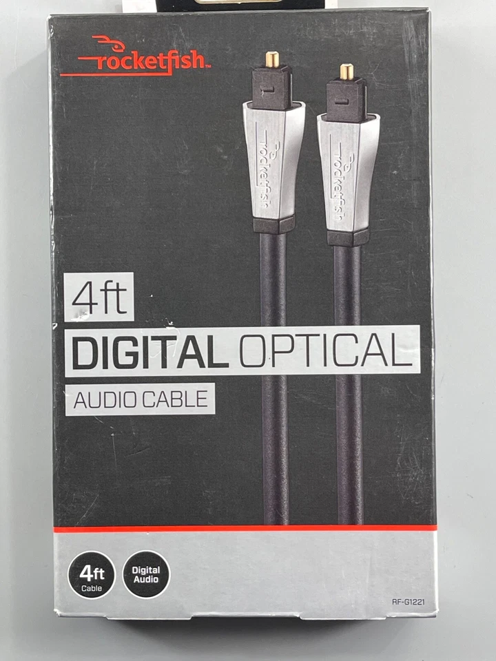 Rocketfish 4ft Toslink Optical Audio Cable for surround sound TV Cable soundbar - Image 1 of 2