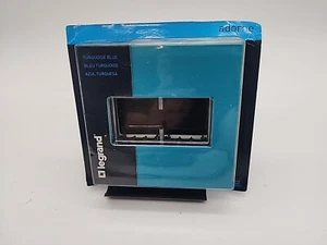 Adorne Legrand Turquoise Blue 2 Gang Wall Plate 362836 - Picture 1 of 7