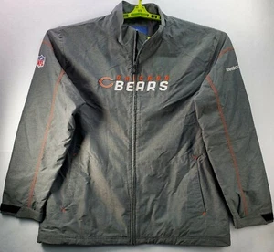 Giacca a vento Chicago Bears Reebok XL grigia NFL autentica OnField full zip - Foto 1 di 12