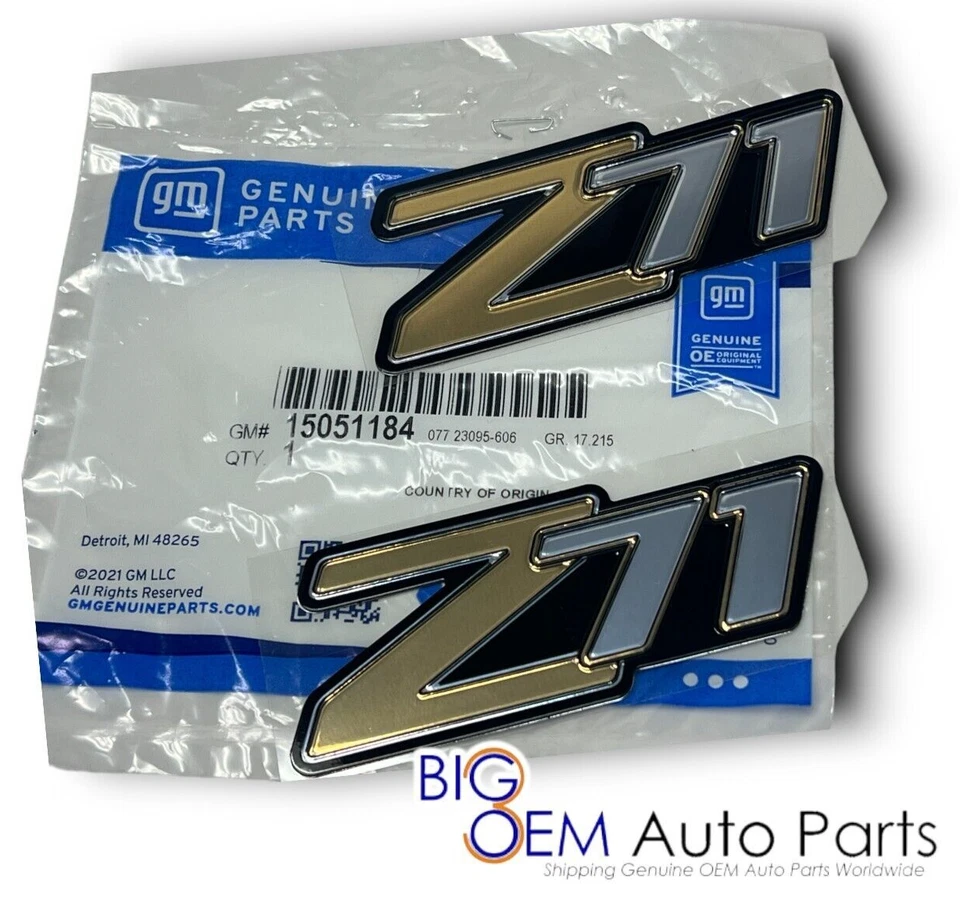 Chevrolet Suburban Tahoe Z71 2000-2006 carrocería par emblema lateral OEM GM 15051184 Foto 1 de 4