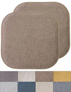 Alexis Memory Foam No Slip Back 16 x 16 Chair Pad Cushion 2, 4, 6 or 12 Pack - Picture 1 of 53