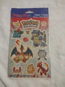 1999 Nintendo Pokemon DesignWare Factory Sealed Stickers BRAND NEW (2 sheets) - Picture 1 of 4