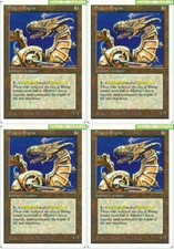 4x DRAGON ENGINE magic 3RD REVISED 1/3 ARTIFACT CREATURE MTG NM/MINT PLAYSET LOT