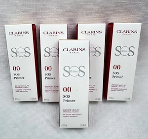 CLARINS SOS Primer .3oz Travel Size Universal Light 00 Lot Of 5 - Picture 1 of 4