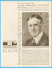1929 Elgin National Watch Co IL Harvey S Firestone Portrait Wristwatch Ad
