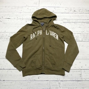 Ralph Lauren Polo Jeans Company Hoodie Womens M Green Full Zip Fleece Sweatshirt - Picture 1 of 6