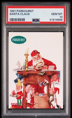 1991-92 NHL PARKHURST #NNO SANTA CLAUS PSA 10 GEM MINT  ~ CHRISTMAS STOCKING ~ - Image 1 of 2