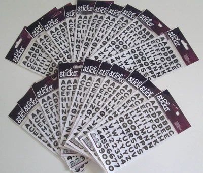 20 NIP New Packages of Random ALPHABET STICKERS by STICKO Brand #49 - Image 1 of 3