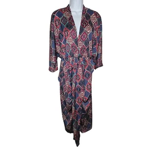 NWT Anthropologie Miska Midi Dress Medium Plum Prune Paisley Print Duster - Picture 1 of 7