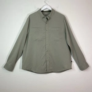 SCOTTeVEST Adventurer Travel Shirt Mens SZ XL Green Long Sleeve Multi Pocket - Picture 1 of 18