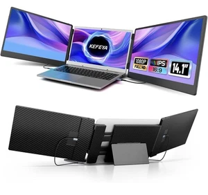 KEFEYA S3 TRIPLE ÉCRAN PORTABLE ORDINATEUR PORTABLE MONITEUR EXTENDEUR 14,1" - Utilisé 5 fois - Photo 1/7