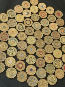 10x Australian $2 Colour Coins aUNC Bulk Two Dollar Coin Almost Uncirculated  - Picture 1 of 5