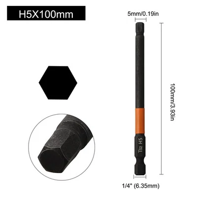Bit Screwdriver Drill Strong Torsion 1/4 Inch Hex Alloy Steel Hex High Hardness - Image 1 of 4