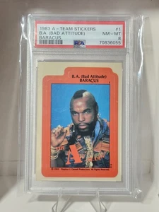 1983 A-Team Stickers #1 B.A. (Bad Attitude) Baracus PSA 8 - Picture 1 of 2