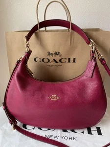 item Coach shoulder red handbag 2 way berry color wine color - Picture 1 of 9