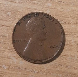 1942 ABRAHAM LINCOLN WHEAT PENNY ONE CENT PHILADELPHIA USA MM14 - Picture 1 of 2