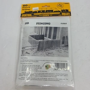 Central Valley Model Works HO scale Fence and Railings Kit #1601 New - Picture 1 of 5