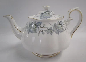 Royal Albert Silver Maple Bone China Teapot Elegant Floral Design - Picture 1 of 7