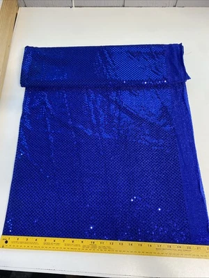 SEE NOTES 3.3yds Sparkle Sequin Dot Confetti Fabric for Costumes Apparel Crafts - Image 1 of 4