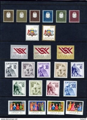 JUEGO COMPLETO SELLOS LETONIA AÑO 1991,1992,1993 COMO NUEVOS MNH Foto 1 de 3