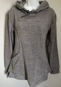 NWT SPYDER Active Hoodie Womens Small Heather Gray Athletic Pullover Embroidered - Picture 1 of 11
