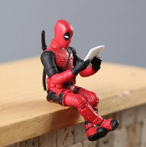 Deadpool Action Figure Sitting Postures Cute Mini Doll Superhero PVC Toys Gift Cover