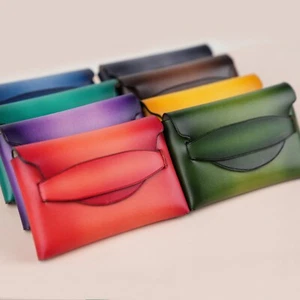 Patina Single Pocket Card Wallet and Coin Pouch Minimalist Wallet Gift for Women - Picture 1 of 26