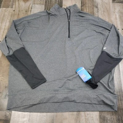 Pullover para correr manga larga con cremallera 1/4 Powerflex talla 2XL Champion para hombre Foto 1 de 4