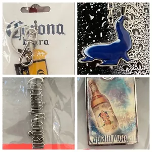 Wholesale Lot 100 Stainless Metal Key Chain Ring Captain Morgan Guinness Corona - Picture 1 of 10