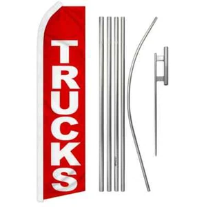Trucks Swooper Advertising Flag & Pole Kit - Picture 1 of 9