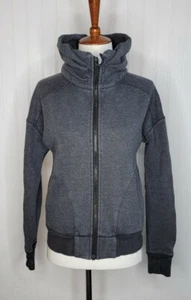 Lululemon Hug it Out Jacket Full Zip Up Dark Charcoal Gray Women's Size 4 - Picture 1 of 9