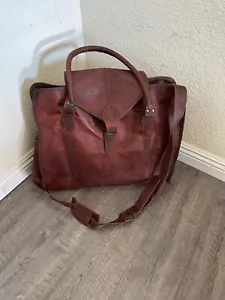 21 Vintage Leather Fashion Duffel Travel Overnight Weekend Duffle Bag - Picture 1 of 24