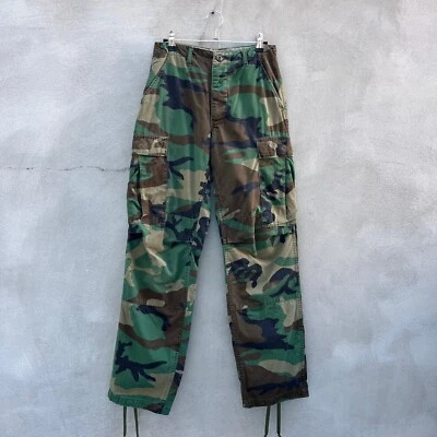 80s Military Woodland Camouflage Cargo Pants - Image 1 of 4